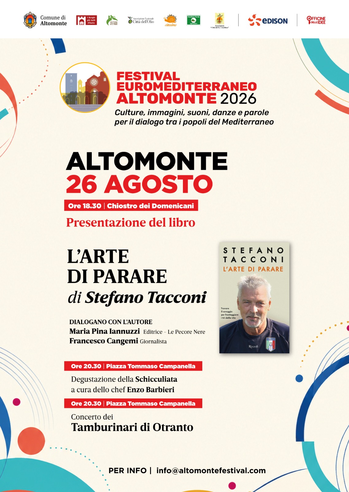 Locandina 26 agosto (2) - Presentazione dei libri, Chiostro dei Domenicani